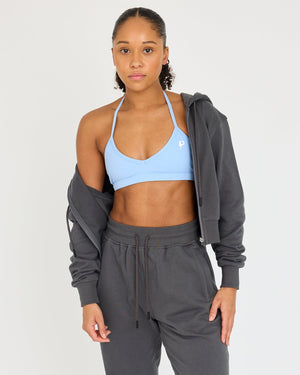Core Classic Cropped Hoodie med dragkedja