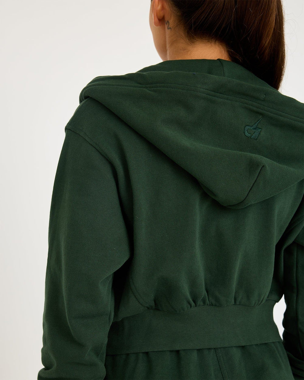 Core Classic verkürzter Kapuzenpullover mit Reißverschluss