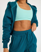 Sudadera con cremallera Core Classic Cropped