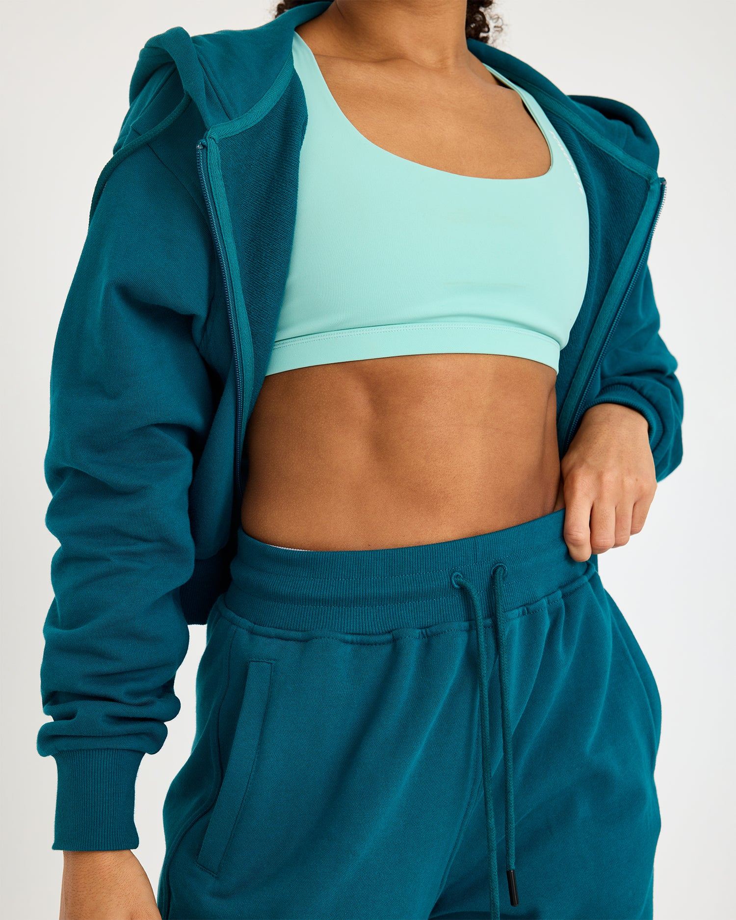 Sudadera con cremallera Core Classic Cropped